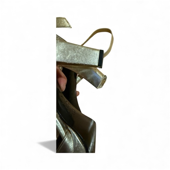 Yves Saint Laurent Gold Heels With Ankle Buckle Strap size 9 - Picture 10 of 10